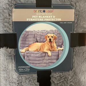 Brentwood Oversized Waterproof Pet Blanket and Furniture Protector, Silver Fern